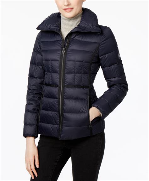 michael michael kors short packable puffer|Michael Kors puffer jacket macy's.